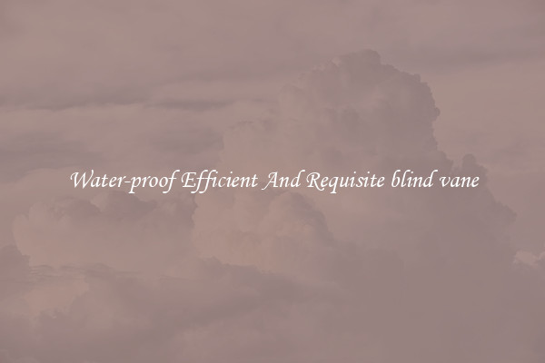 Water-proof Efficient And Requisite blind vane