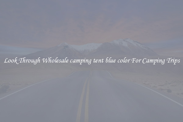 Look Through Wholesale camping tent blue color For Camping Trips