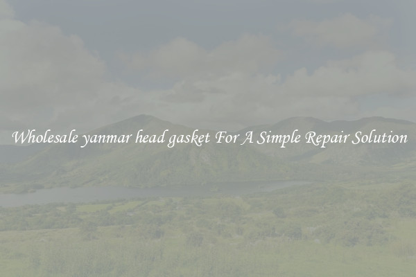 Wholesale yanmar head gasket For A Simple Repair Solution