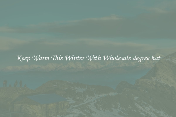 Keep Warm This Winter With Wholesale degree hat