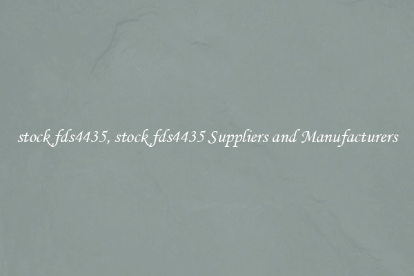 stock fds4435, stock fds4435 Suppliers and Manufacturers