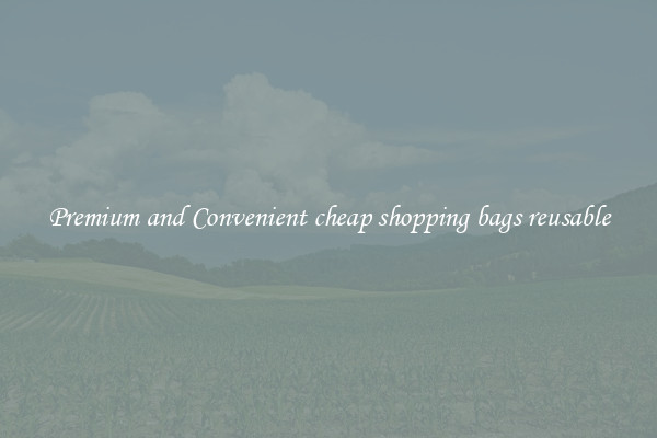 Premium and Convenient cheap shopping bags reusable