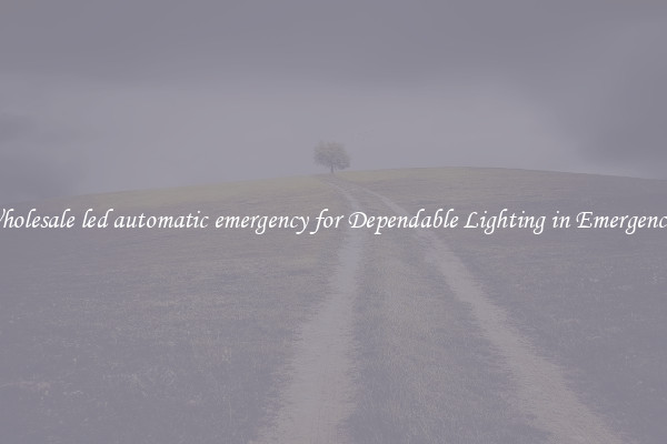 Wholesale led automatic emergency for Dependable Lighting in Emergencies