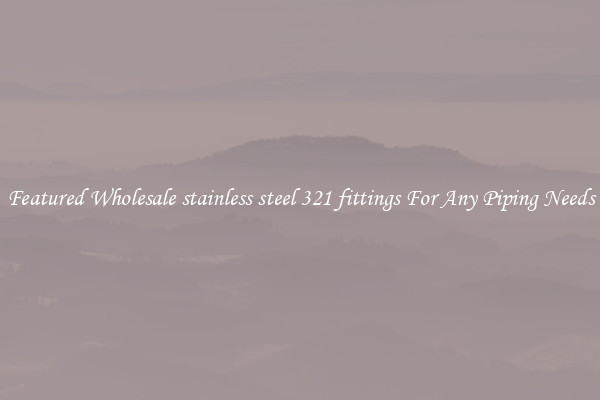 Featured Wholesale stainless steel 321 fittings For Any Piping Needs