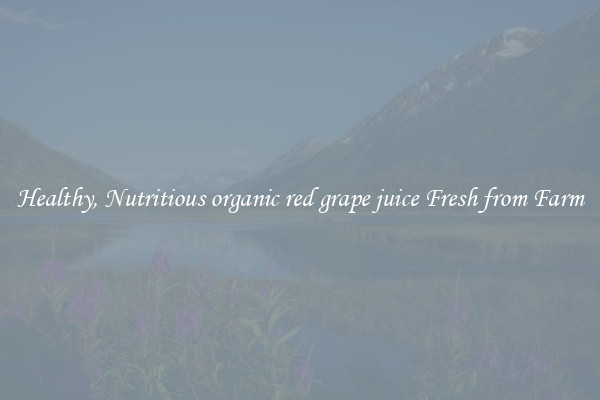 Healthy, Nutritious organic red grape juice Fresh from Farm