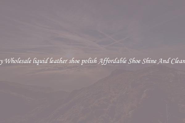 Buy Wholesale liquid leather shoe polish Affordable Shoe Shine And Cleaning