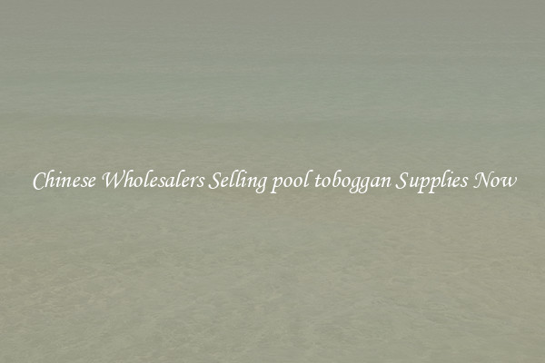 Chinese Wholesalers Selling pool toboggan Supplies Now