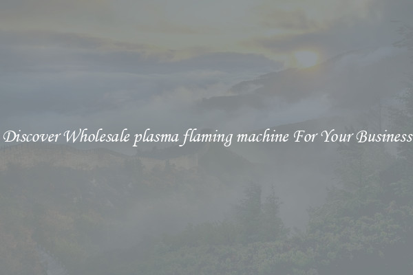 Discover Wholesale plasma flaming machine For Your Business
