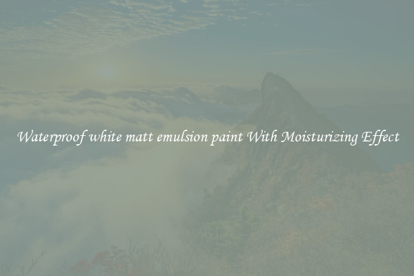 Waterproof white matt emulsion paint With Moisturizing Effect