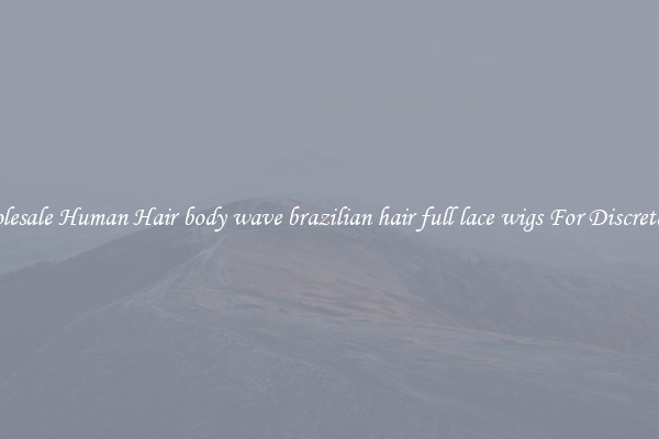 Wholesale Human Hair body wave brazilian hair full lace wigs For Discreteness